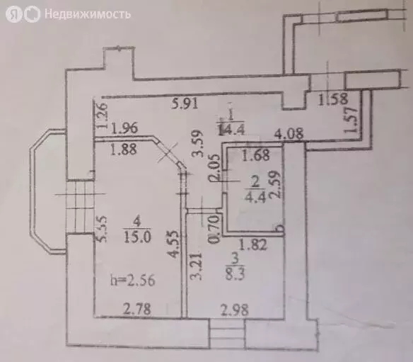 1-комнатная квартира: село Чигири, 1-я Тепличная улица, 24/1 (42.1 м) - Фото 0
