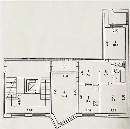 3-к кв. Липецкая область, Липецк ул. Циолковского, 43 (63.0 м) - Фото 2