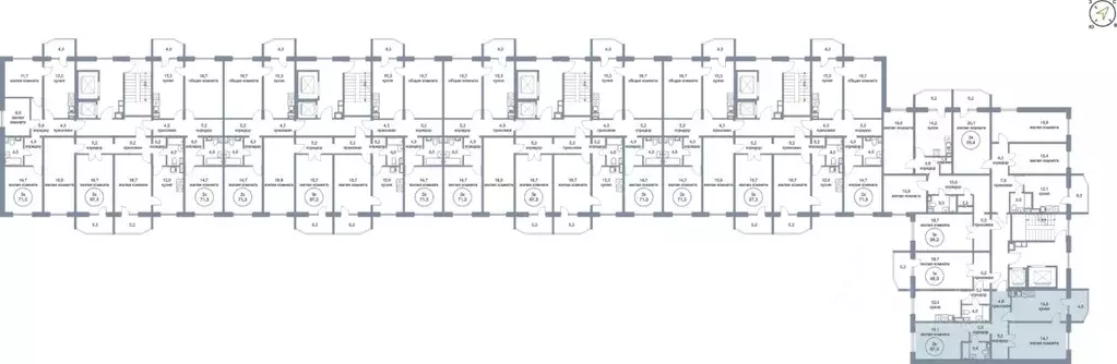 2-к кв. Ханты-Мансийский АО, Нефтеюганск 17-й мкр, 7/1 (71.3 м) - Фото 1