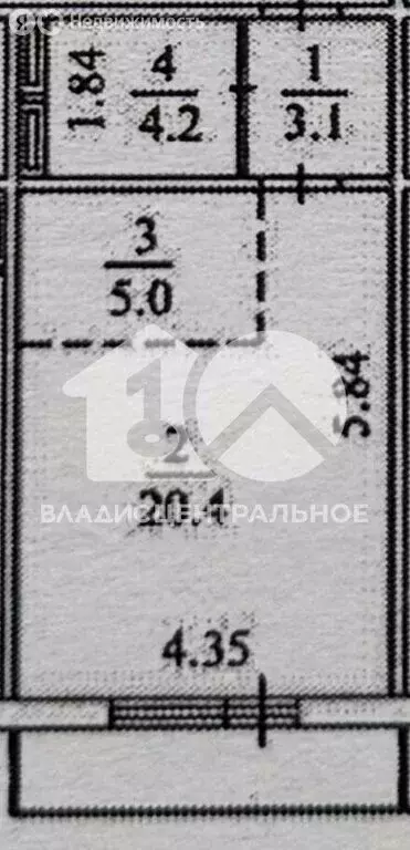 Квартира-студия: Новосибирск, Плющихинская улица, 9 (33 м) - Фото 0