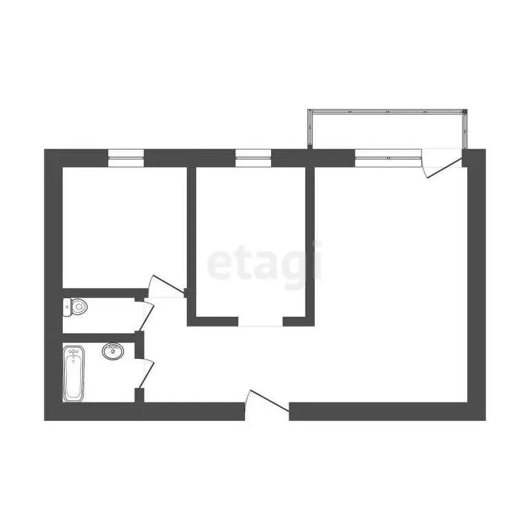 2-комнатная квартира: Улан-Удэ, улица Жердева, 112 (46.2 м) - Фото 1