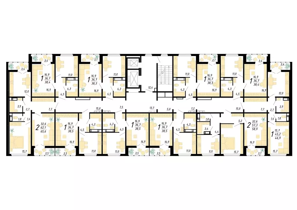 1-к кв. Воронежская область, Новоусманский район, пос. Отрадное ул. ... - Фото 2