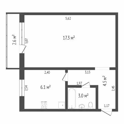 1-комнатная квартира: Ишим, улица Рокоссовского, 22 (31 м) - Фото 1