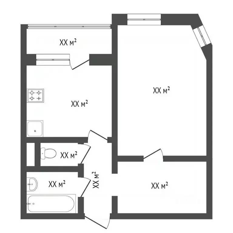 1-к кв. Тюменская область, Тюмень ул. Пермякова, 70к1 (40.0 м) - Фото 2