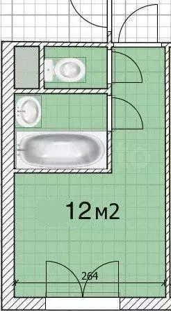 Квартира-студия, 12 м, 1/1 эт. - Фото 0