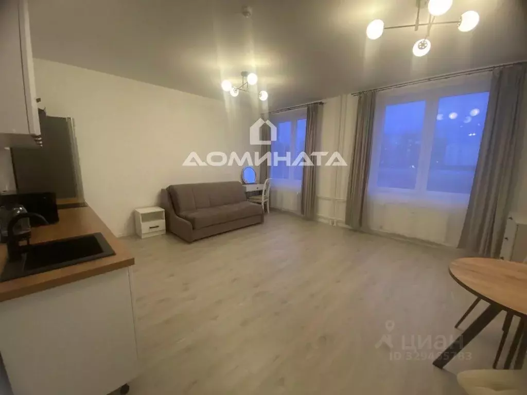 Студия Санкт-Петербург наб. Реки Каменки, 7к3 (32.4 м) - Фото 2