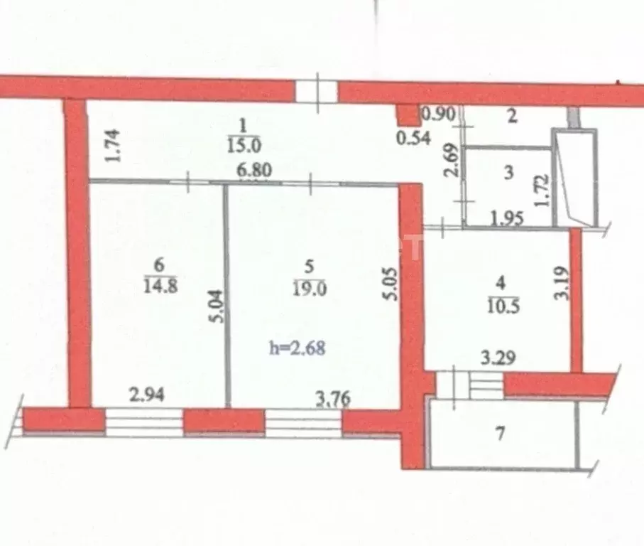 2-к кв. Пензенская область, Пенза ул. Измайлова, 79 (68.7 м) - Фото 2