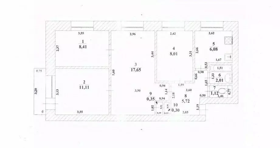 4-к кв. Ульяновская область, Новоульяновск ул. Мира, 7 (60.8 м) - Фото 1