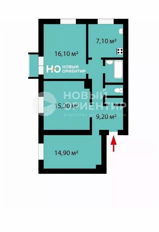 3-к кв. Свердловская область, Екатеринбург ул. Грибоедова, 21 (68.0 м) - Фото 0