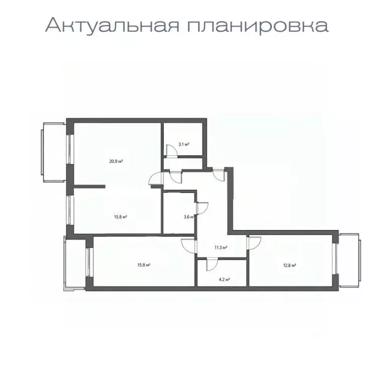 3-к кв. Санкт-Петербург просп. Энгельса, 31 (90.0 м) - Фото 2