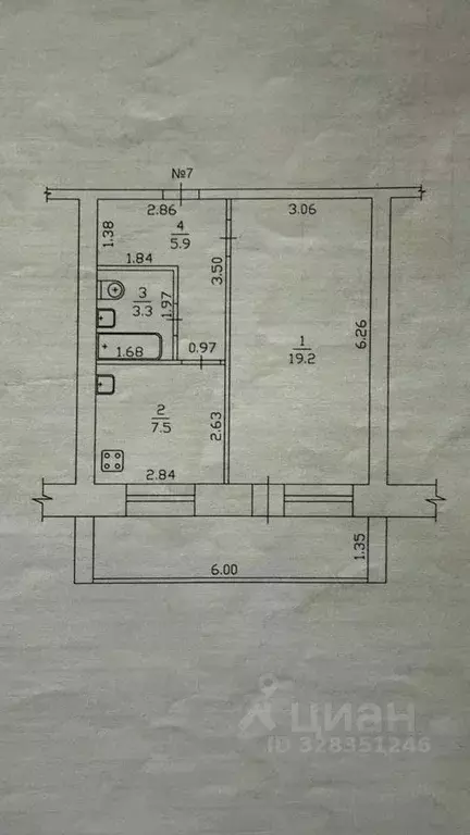 1-к кв. Саха (Якутия), Якутск просп. Ленина, 6/1 (36.0 м) - Фото 2
