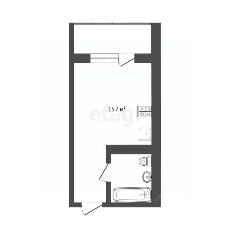 Студия Тюменская область, Тюмень Интернациональная ул., 203к2 (15.7 м) - Фото 1