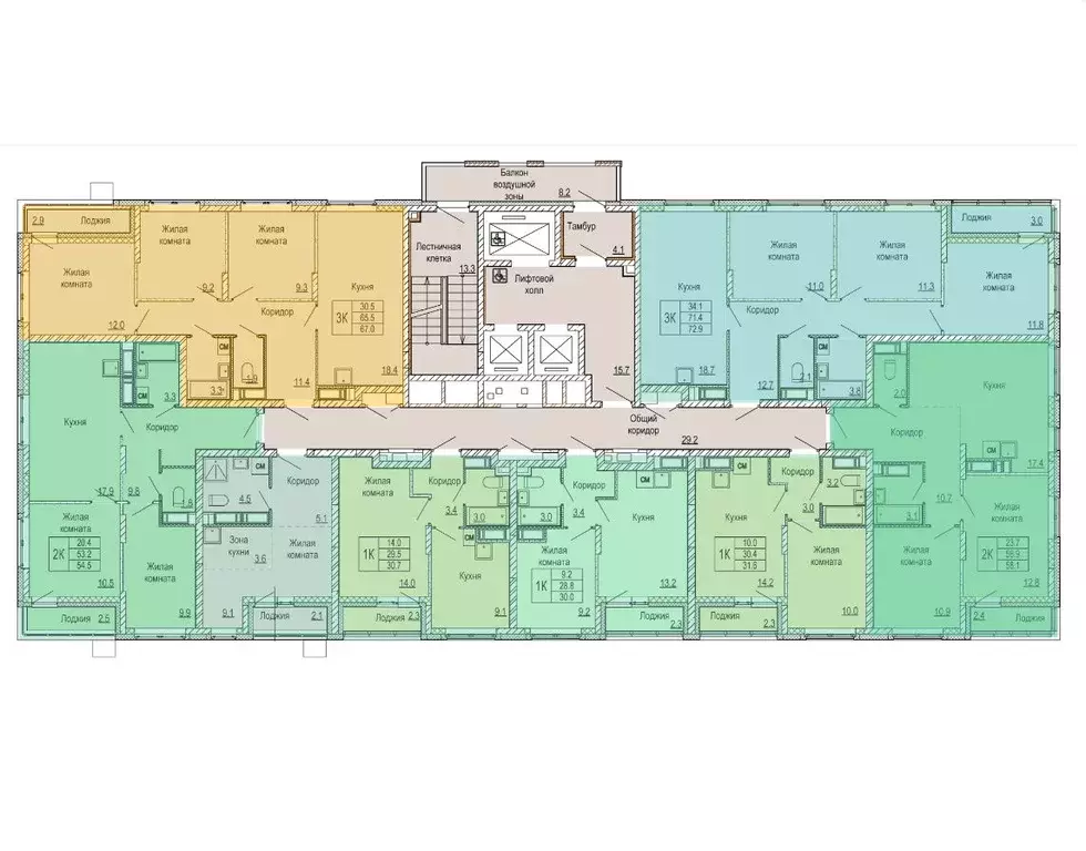 3-к кв. Нижегородская область, Нижний Новгород Кузнечиха Город жилой ... - Фото 2