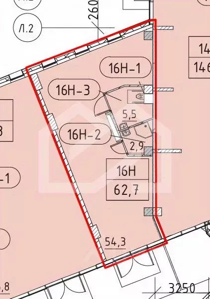 Помещение свободного назначения в Москва Марк жилой комплекс, к2 (63 ... - Фото 2