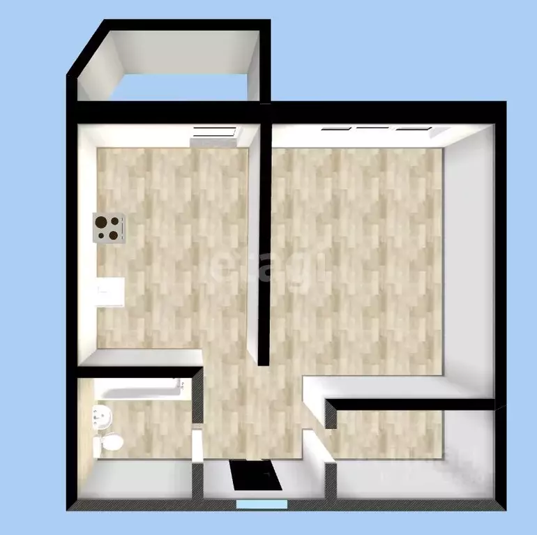 1-к кв. Воронежская область, Воронеж ул. Суворова, 122А (41.1 м) - Фото 0