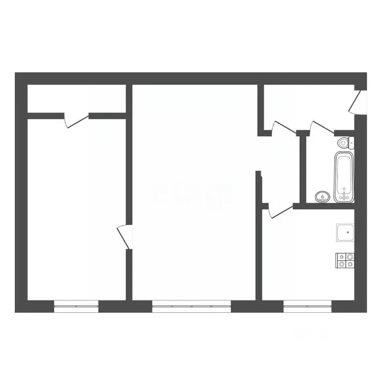 2-к кв. Тульская область, Тула Староникитская ул., 10 (44.7 м) - Фото 1