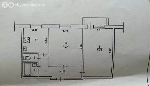 2-комнатная квартира: волжский, улица имени генерала карбышева, 113 . - Фото 1