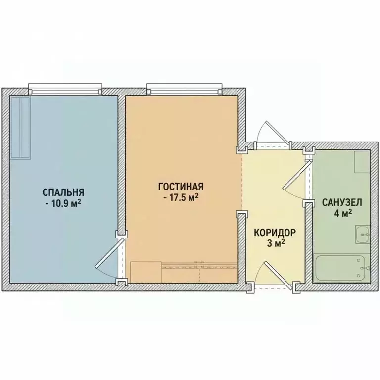 3-к кв. Воронежская область, Воронеж ул. Гаршина, 25к2 (65.3 м) - Фото 2