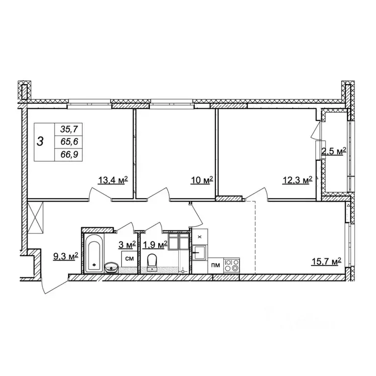 3-к кв. Нижегородская область, Нижний Новгород Кузнечиха Город жилой ... - Фото 0