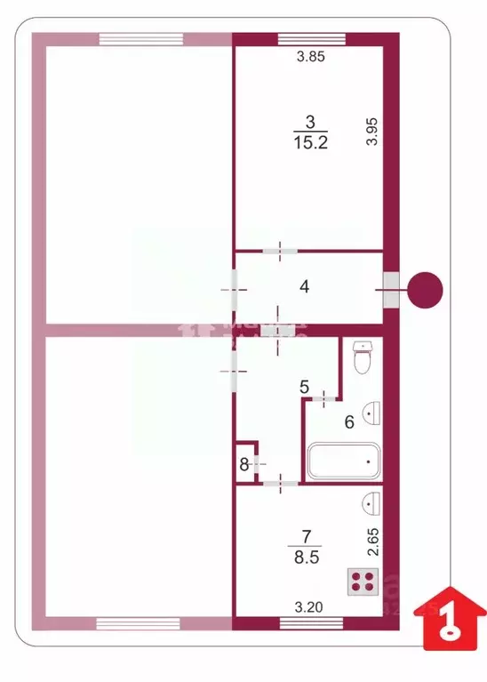 Комната Омская область, Омск ул. 5-я Кордная, 10 (15.2 м) - Фото 1