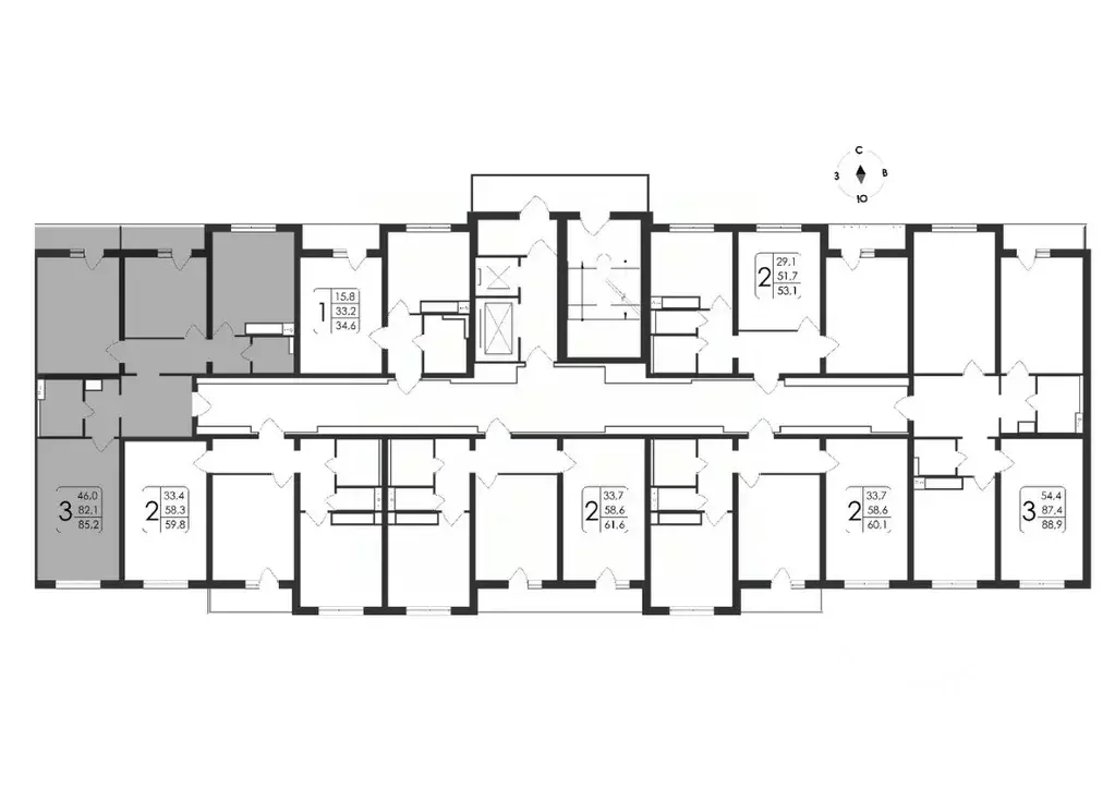 3-к кв. Воронежская область, Воронеж ул. Загоровского, 5/4 (85.2 м) - Фото 1