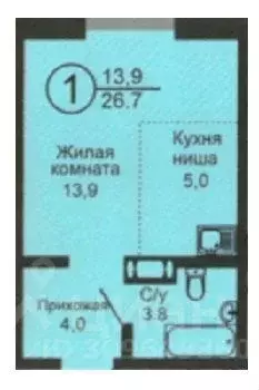 1-к кв. Оренбургская область, Оренбург ул. Ткачева, 16/3 (24.0 м) - Фото 0