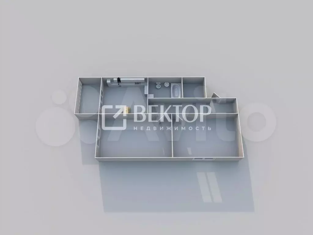 2-к. квартира, 54 м, 4/5 эт. - Фото 0