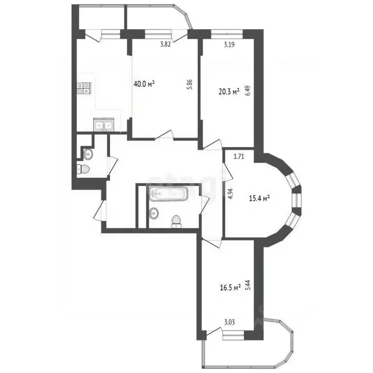 4-к кв. Ханты-Мансийский АО, Сургут Университетская ул., 7 (141.7 м) - Фото 1