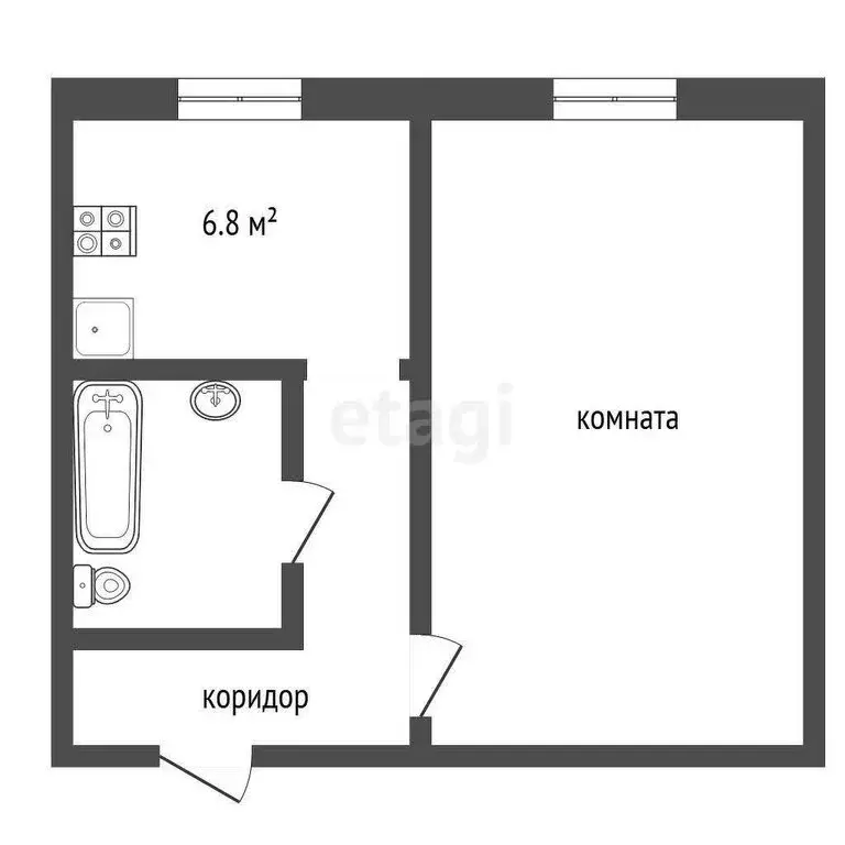 1-комнатная квартира: Елизово, улица Завойко, 81 (33.4 м) - Фото 1