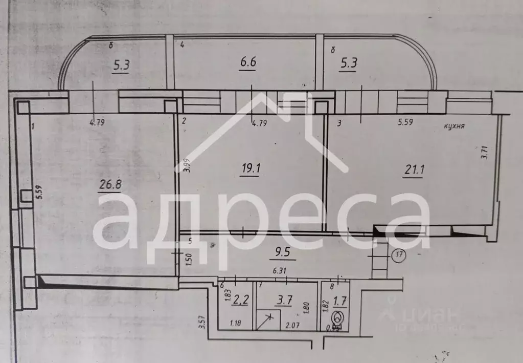 2-к кв. Самарская область, Самара Некрасовская ул., 82 (101.3 м) - Фото 2