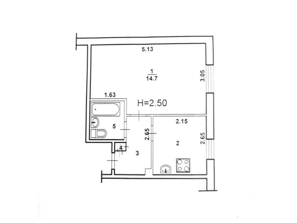1-к кв. Волгоградская область, Волжский ул. 40 лет Победы, 78 (27.2 м) - Фото 2