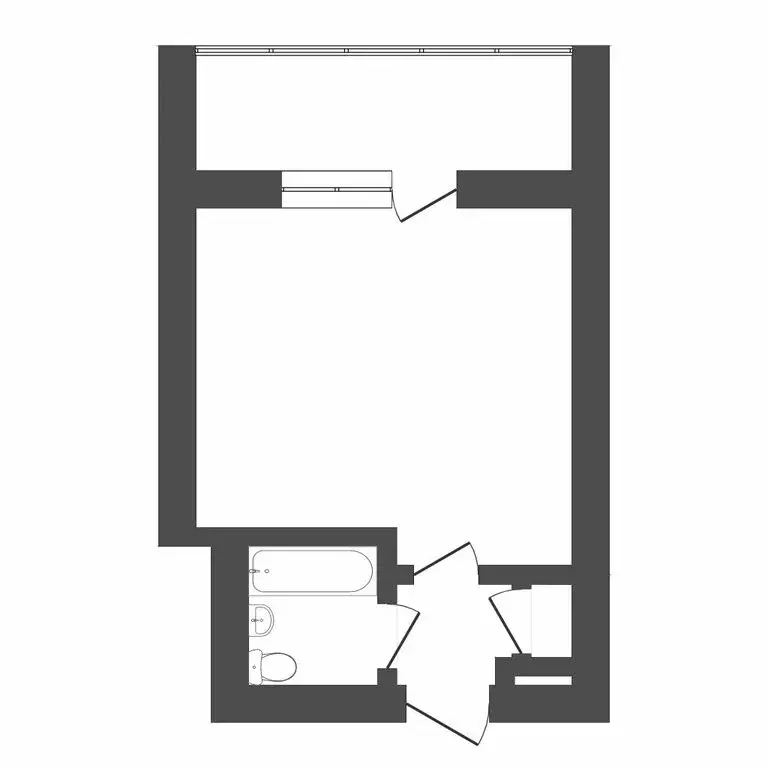 1-комнатная квартира: Тюмень, улица Щорса, 1А (21 м) - Фото 1