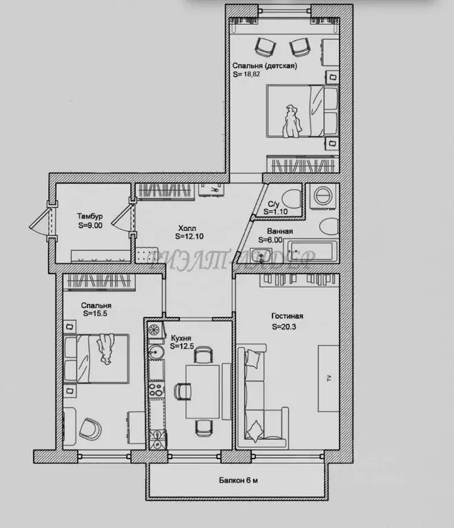 3-к кв. Алтай, Горно-Алтайск ул. Петра Сухова, 10 (87.0 м) - Фото 2