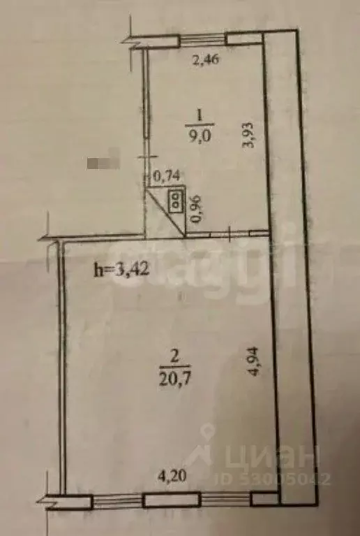 1-к кв. Забайкальский край, Чита ул. Декабристов, 7 (29.7 м) - Фото 2
