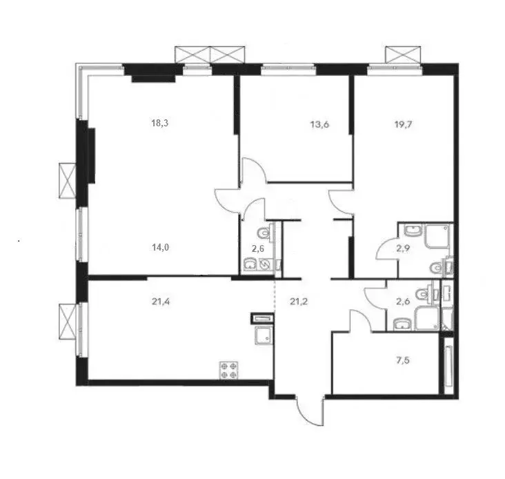 3-комнатная квартира: Москва, Волоколамское шоссе, 71/13к1 (121.6 м) - Фото 0