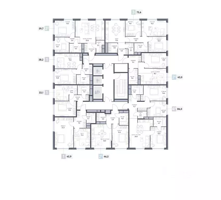 4-к кв. Москва Сиреневый парк жилой комплекс (85.4 м) - Фото 1