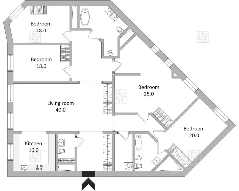 5-к кв. Москва просп. Маршала Жукова, 78 (230.0 м) - Фото 2