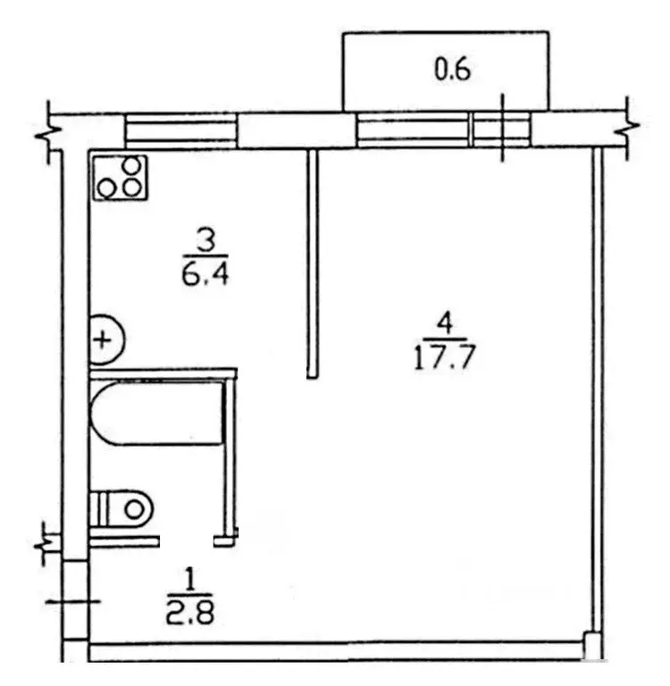 1-к кв. Челябинская область, Челябинск ул. Калинина, 19 (32.5 м) - Фото 1