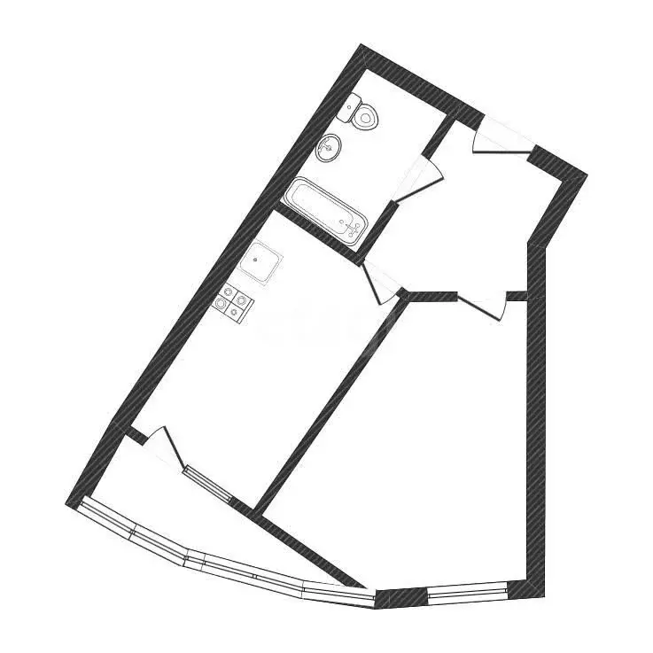 1-комнатная квартира: Тверь, 2-я улица Красина, 82 (43 м) - Фото 1
