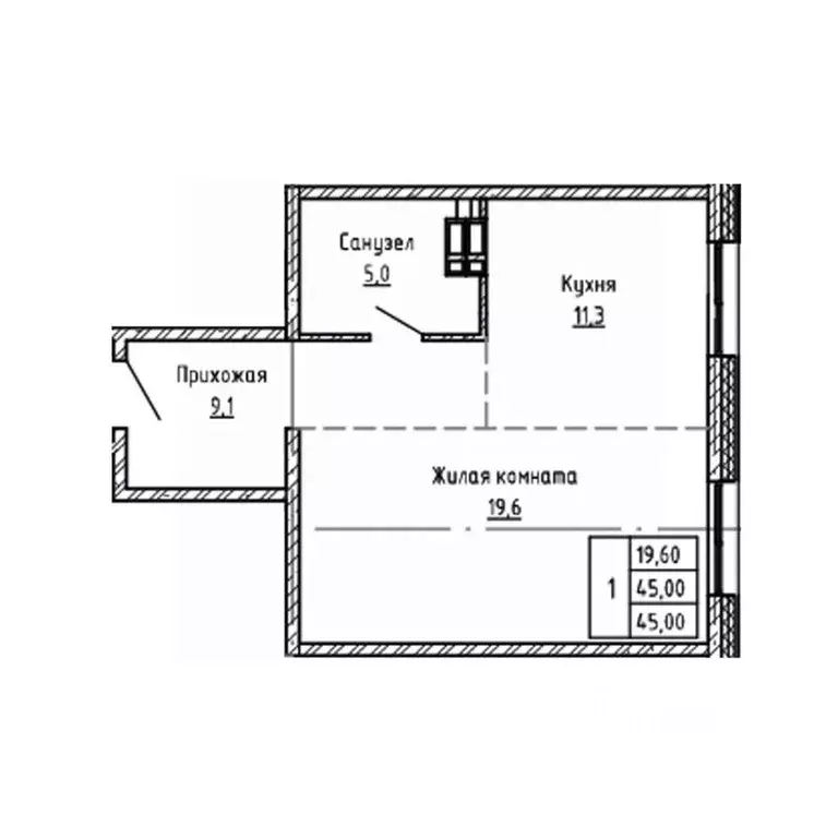 2-к кв. Приморский край, Владивосток Днепровская ул., 25к5 (45.0 м) - Фото 1
