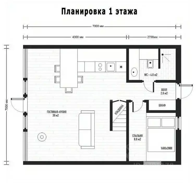 Дом в Татарстан, Казань Персональные Пенсионеры СНТ, 39 (80 м) - Фото 2