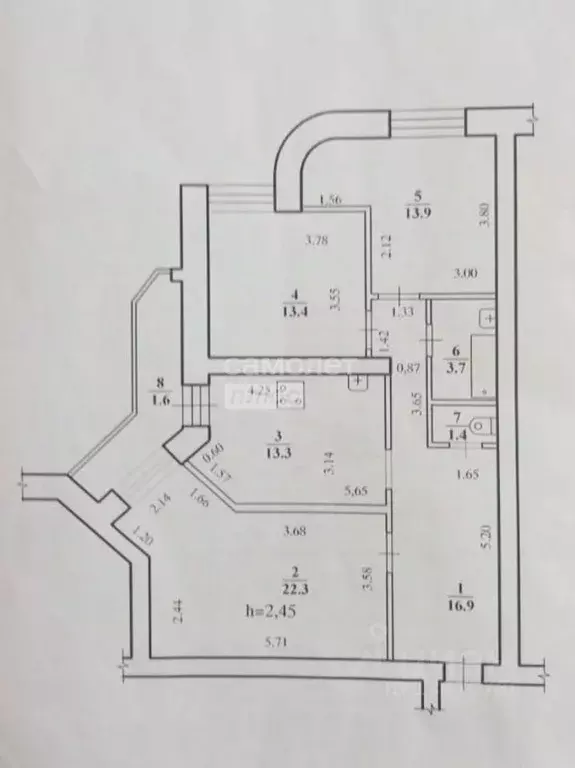 3-к кв. Забайкальский край, Чита ул. Бабушкина, 32Б (84.9 м) - Фото 2