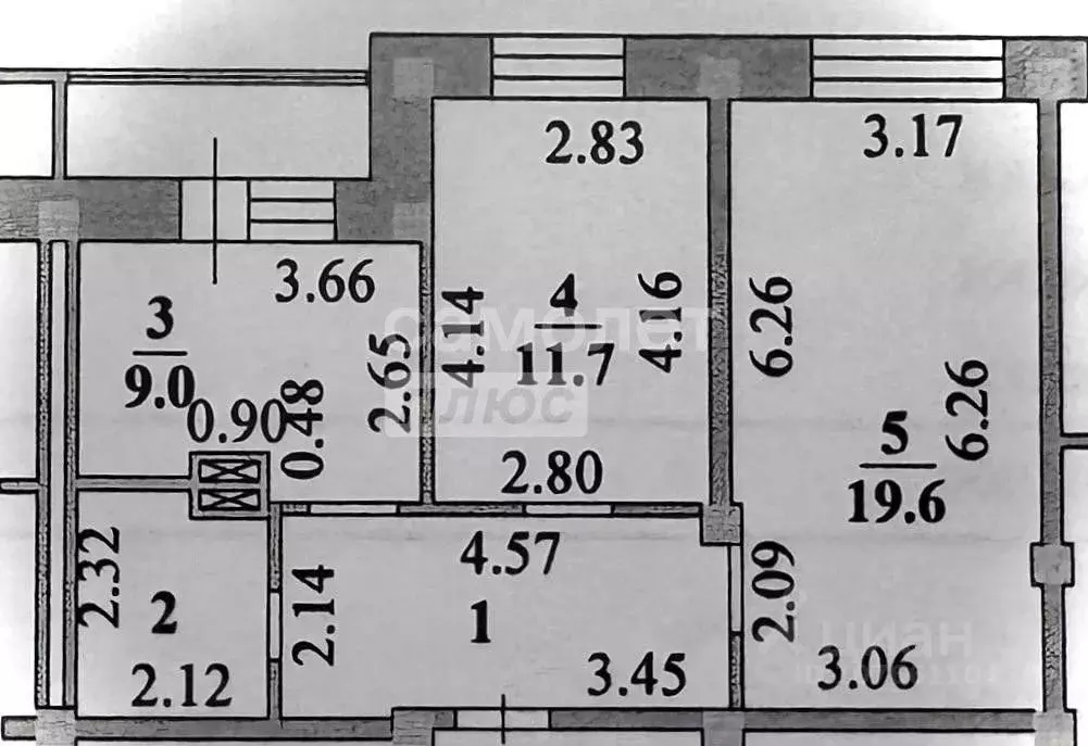 2-к кв. Липецкая область, Липецк ул. Артемова, 7 (54.2 м) - Фото 2
