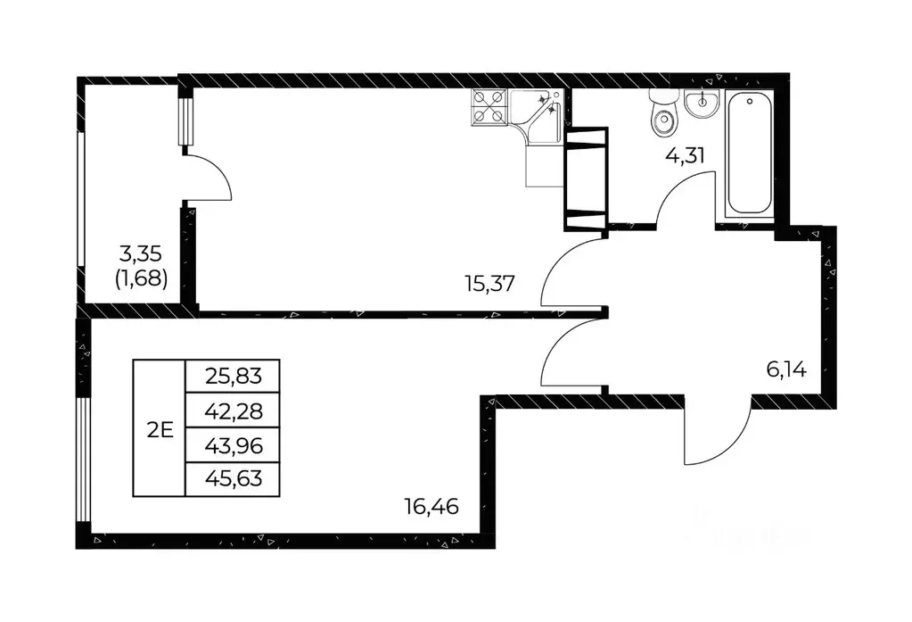 1-к кв. Ростовская область, Ростов-на-Дону Звезда Столицы 2 жилой ... - Фото 2