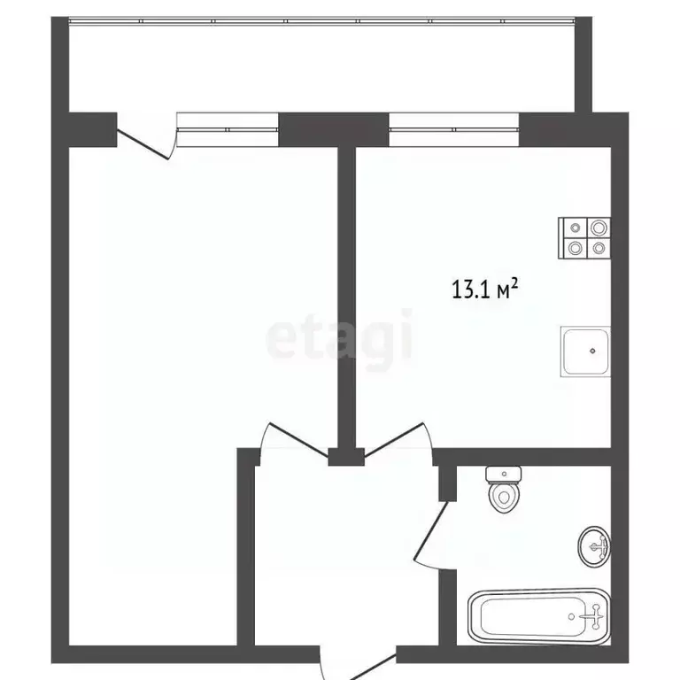 2-к кв. Татарстан, Набережные Челны ул. Раскольникова, 9блок1 (34.6 м) - Фото 2