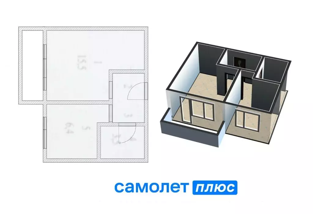 Квартира-студия: Кемерово, Космическая улица, 35 (29.4 м) - Фото 1