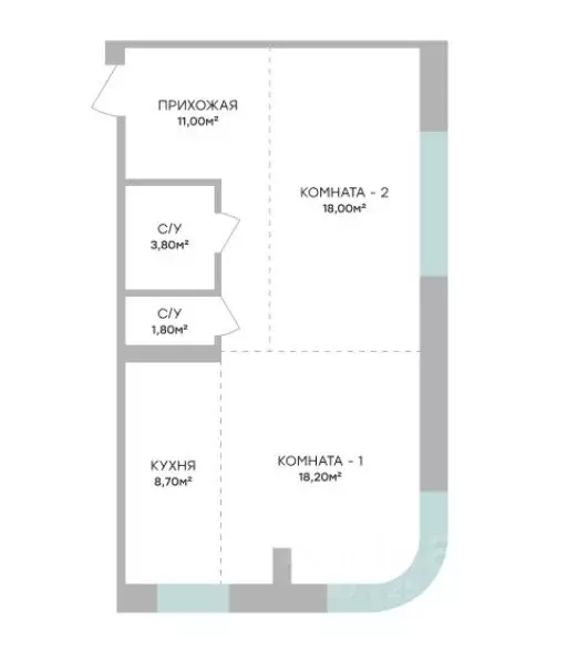 2-к кв. Алтайский край, Барнаул Пролетарская ул. (61.5 м) - Фото 0