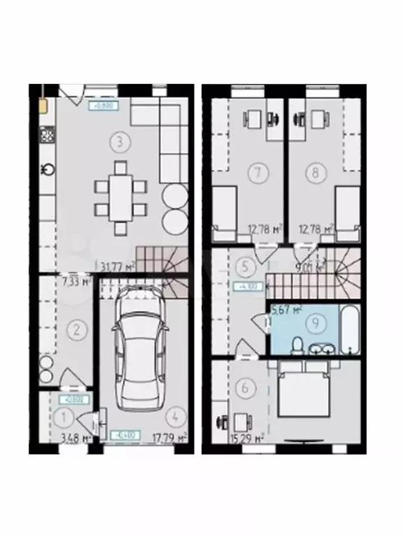 3-к. квартира, 116 м, 2/2 эт. - Фото 0