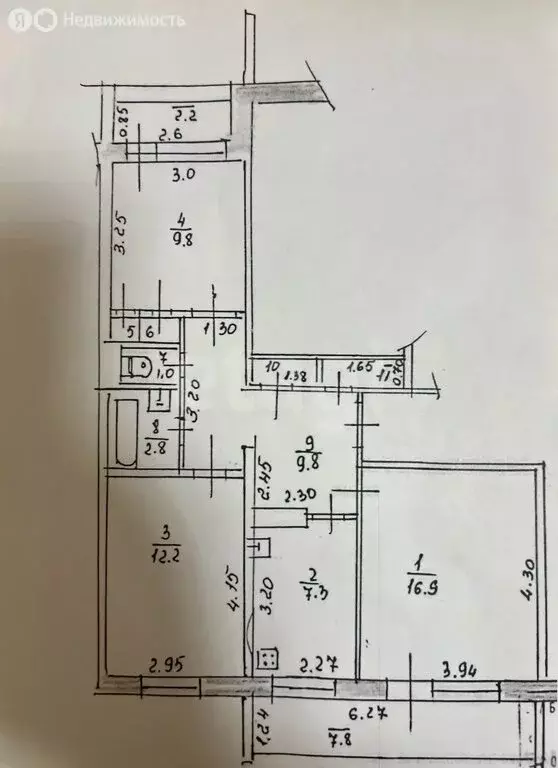 3-комнатная квартира: Казань, улица Сафиуллина, 50 (62.3 м) - Фото 1