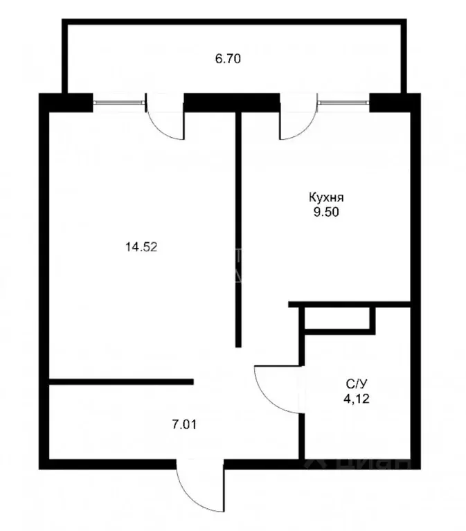 1-к кв. Тюменская область, Тюмень Велижанская ул., 66 (40.0 м) - Фото 1